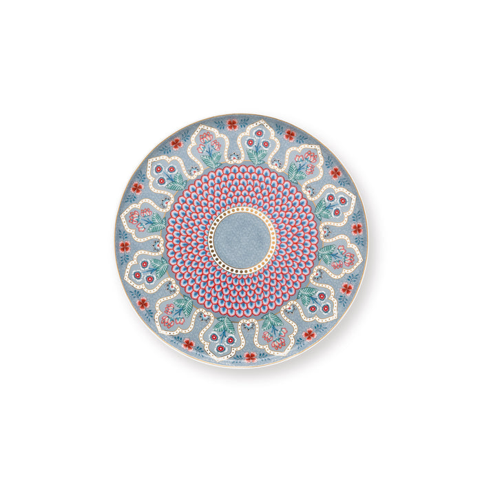 Pip Studio Klein Taartplateau - Lichtblauw - Flower Festival - 21cm