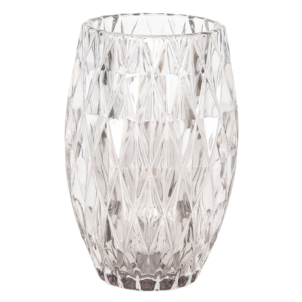 Clayre & Eef Theelichthouder Ø 9x13 cm Glas Waxinelichthouder