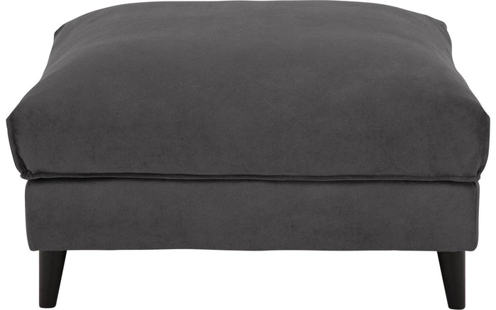 Goossens Hocker Jonas in stof fijn geweven grijs