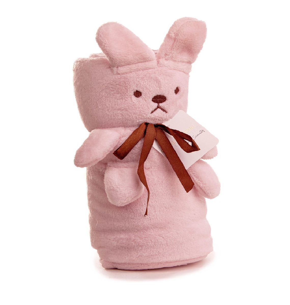 Elegance Baby|Kinder Flanel Fleece Knuffel Deken Konijn roze