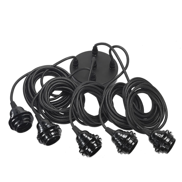 Fitting Lamps Ceiling - Black - 5 Fittings