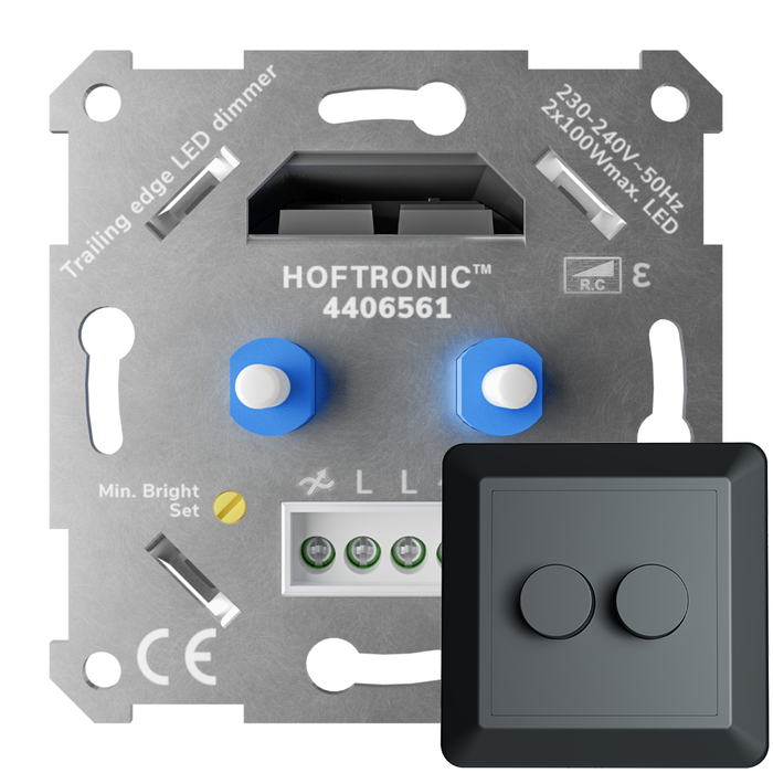 HOFTRONIC  LED duo dimmer  2x 2-100 Watt