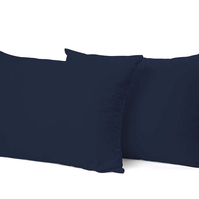 Elegance Kussensloop Hotelsluiting Percal Katoen donker blauw