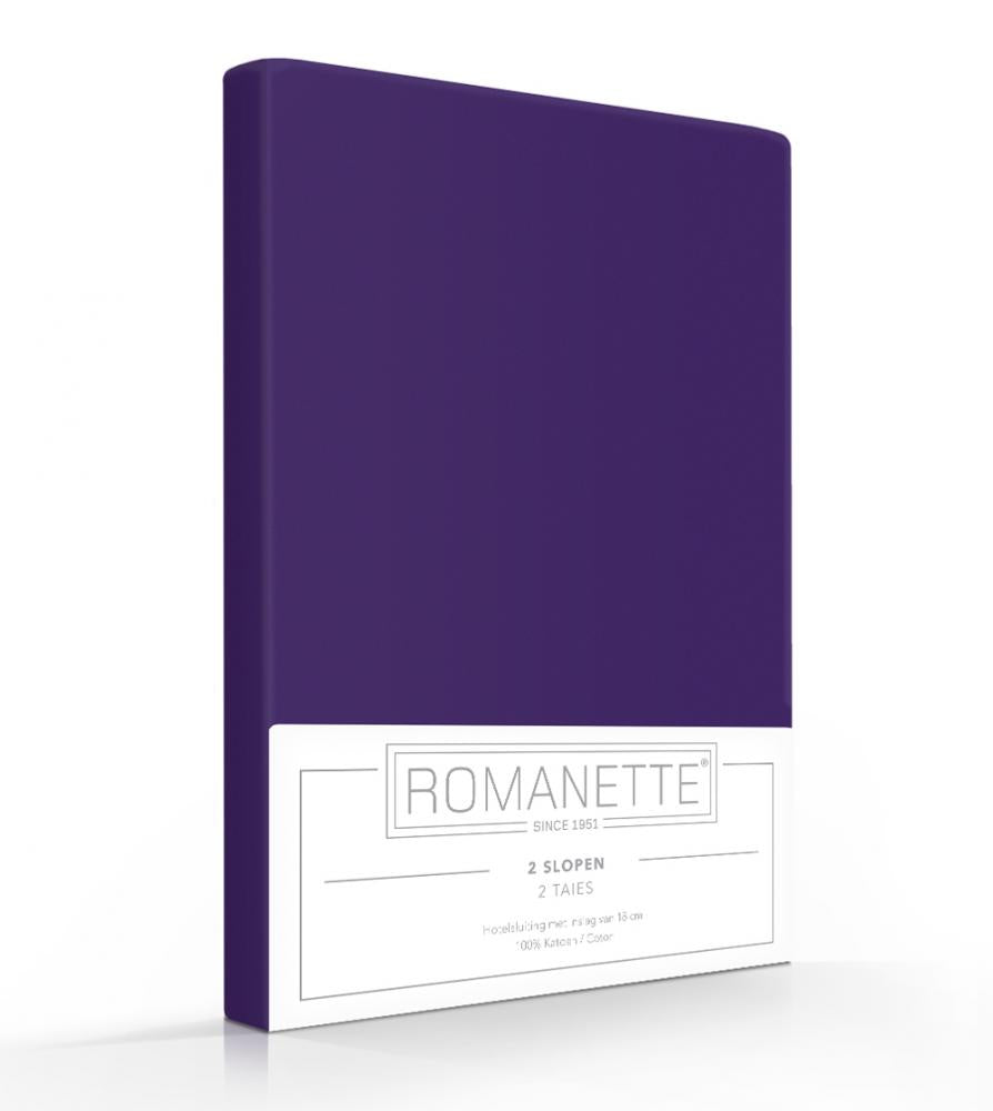 Romanette Kussensloop Hotelsluiting Romanette Katoen paars
