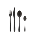 Mica Decorations Bestekset 4 Persoons - 16 delig - Zwart