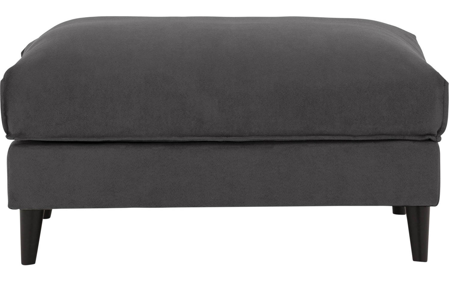 Goossens Hocker Jonas in stof fijn geweven grijs