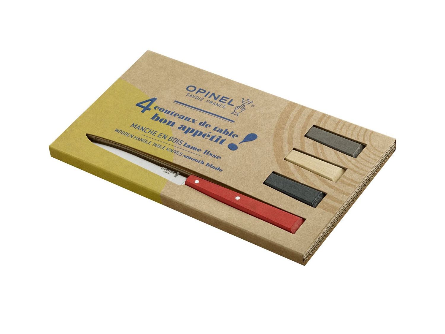 Opinel N°125 Bon Appétit Loft Tafelmessenset - 4-delig - Multicolor