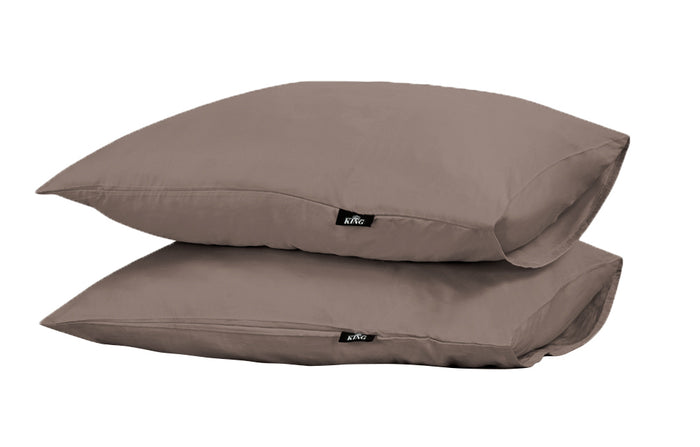 Kussensloop King 2 stuks - 300TC topkwaliteit - 2x 60x70cm - taupe