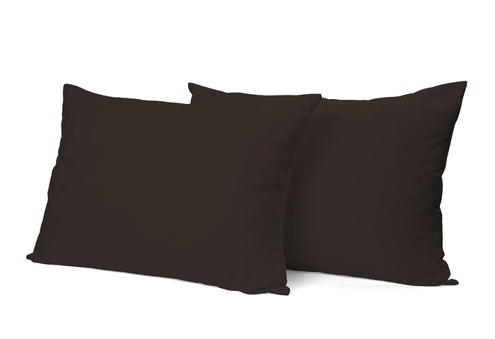 Elegance Kussensloop Hotelsluiting Percal Katoen donker bruin