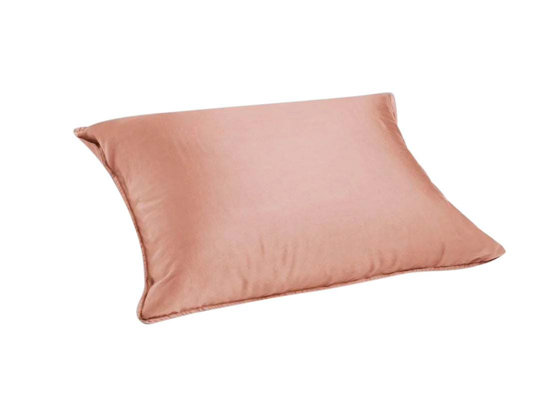 Yumeko kussensloop gewassen katoen satijn pink 60x70