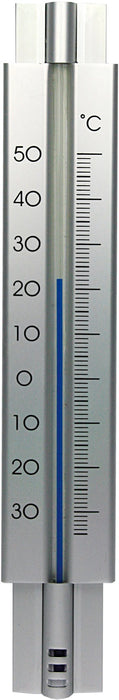 Hendrik Jan buitenthermometer aluminium zilver 30 cm
