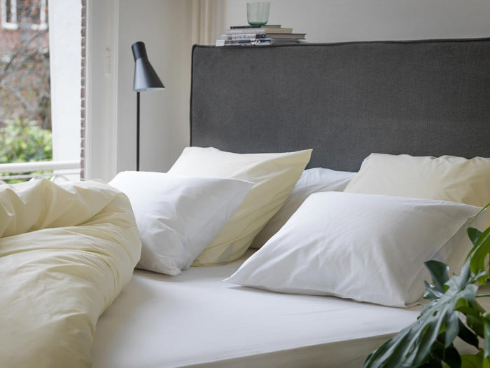 Yumeko kussensloop percal pure white 50x60