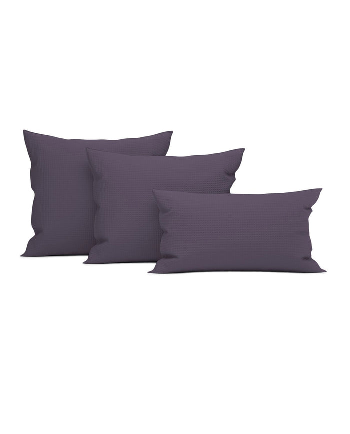 Heckett & Lane Wafel Kussensloop Katoen velvet purple
