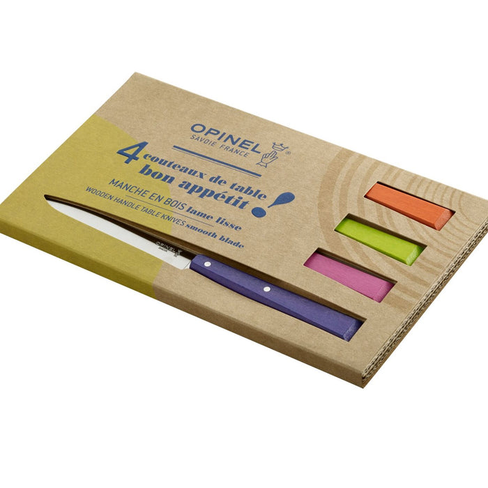 Opinel N°125 Bon Appétit Pop Tafelmessenset - 4-delig - Multicolor