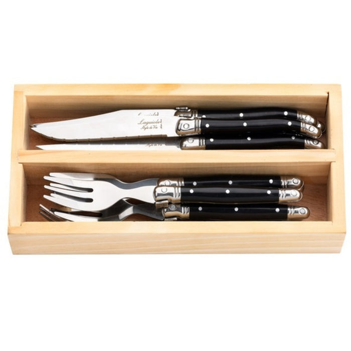 Laguiole Style de Vie Premium Line bestekset mini 12-delig zwart