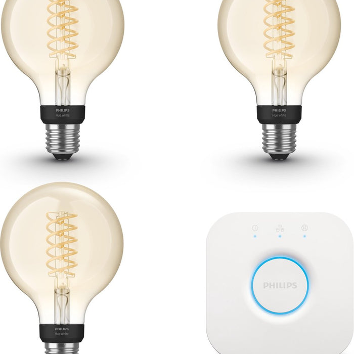 Philips Hue Starterspakket Filament White G93|E27 3 Lampen