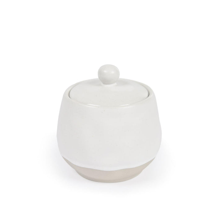 Kave Home - Ryba suikerpot van wit en bruin keramiek