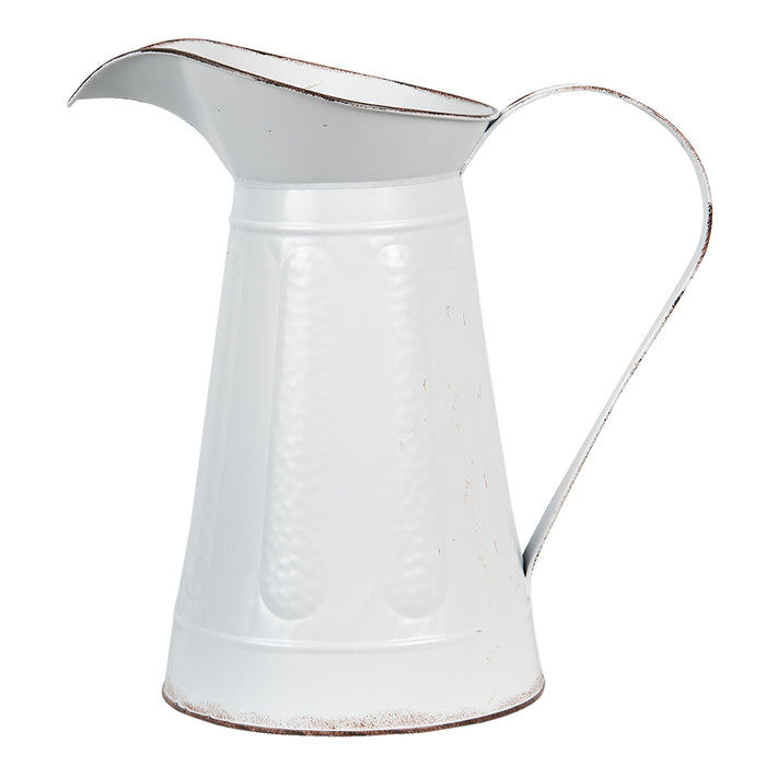 Clayre & Eef Decoratie Kan 33x19x33 cm Wit Metaal Plantengieter