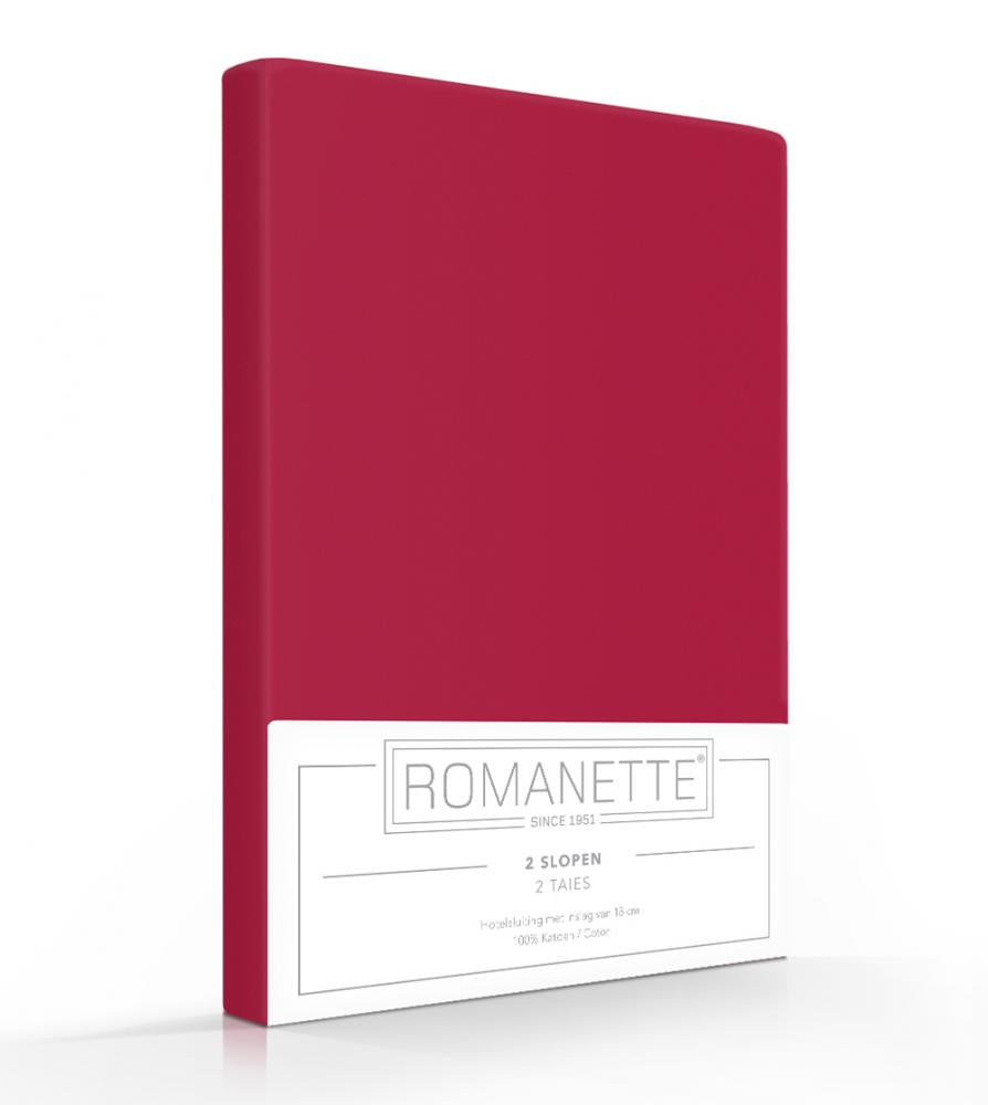 Romanette Kussensloop Hotelsluiting Romanette Katoen rood
