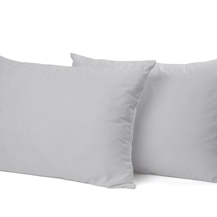 Elegance Kussensloop Hotelsluiting Percal Katoen licht grijs