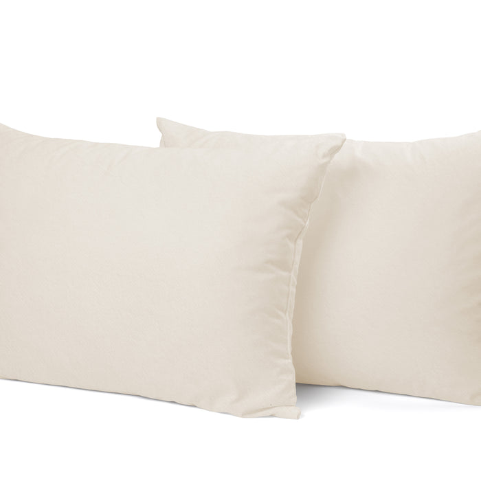 Eleganzzz Kussensloop Hotelsluiting flanel ivoor