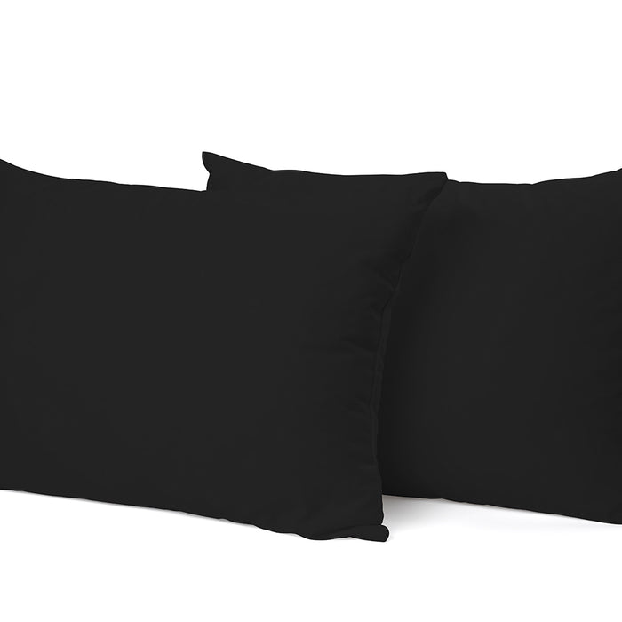 Elegance Kussensloop Hotelsluiting Percal Katoen zwart