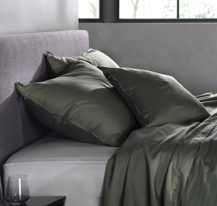 Zo Home Satinado Kussensloop Katoen Satijn - army green 60x70cm