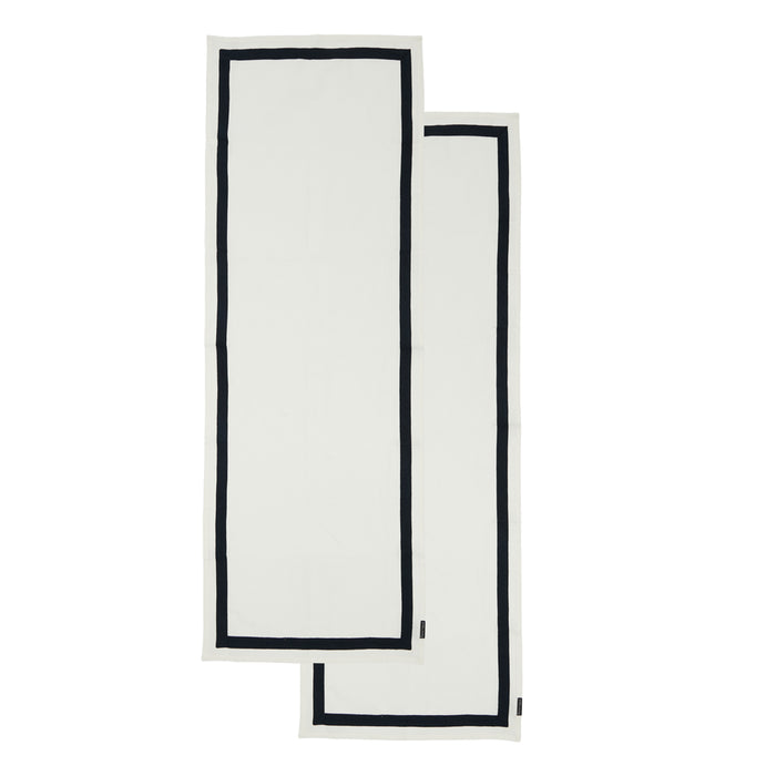 Riviera Maison Tafelloper RM Loft Beige|Zwart - 2 Stuks