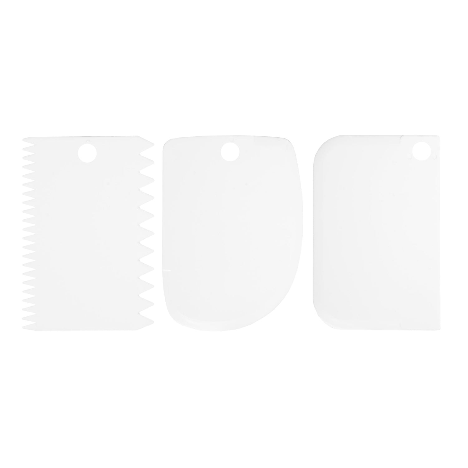 Krumble Fondant schraper (set van 3) - Wit