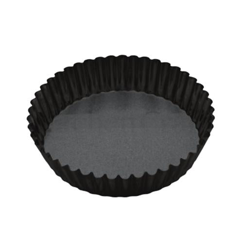 Ronde geribbelde (quiche) bakvorm met losse bodem, extra diep, 25 cm