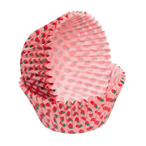 KitchenCraft - Papieren cupcake vormpjes aardbei, set van 60 - Let's M