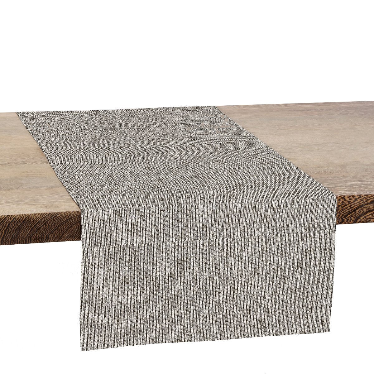 Mistral Home - Tafelloper linnenlook - 45x145 cm - Zwart