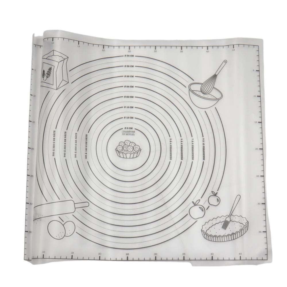 Orange85 Bakmat Siliconen Wit 51 x 42 x 0,1 cm Deegmat Kookaccessoires