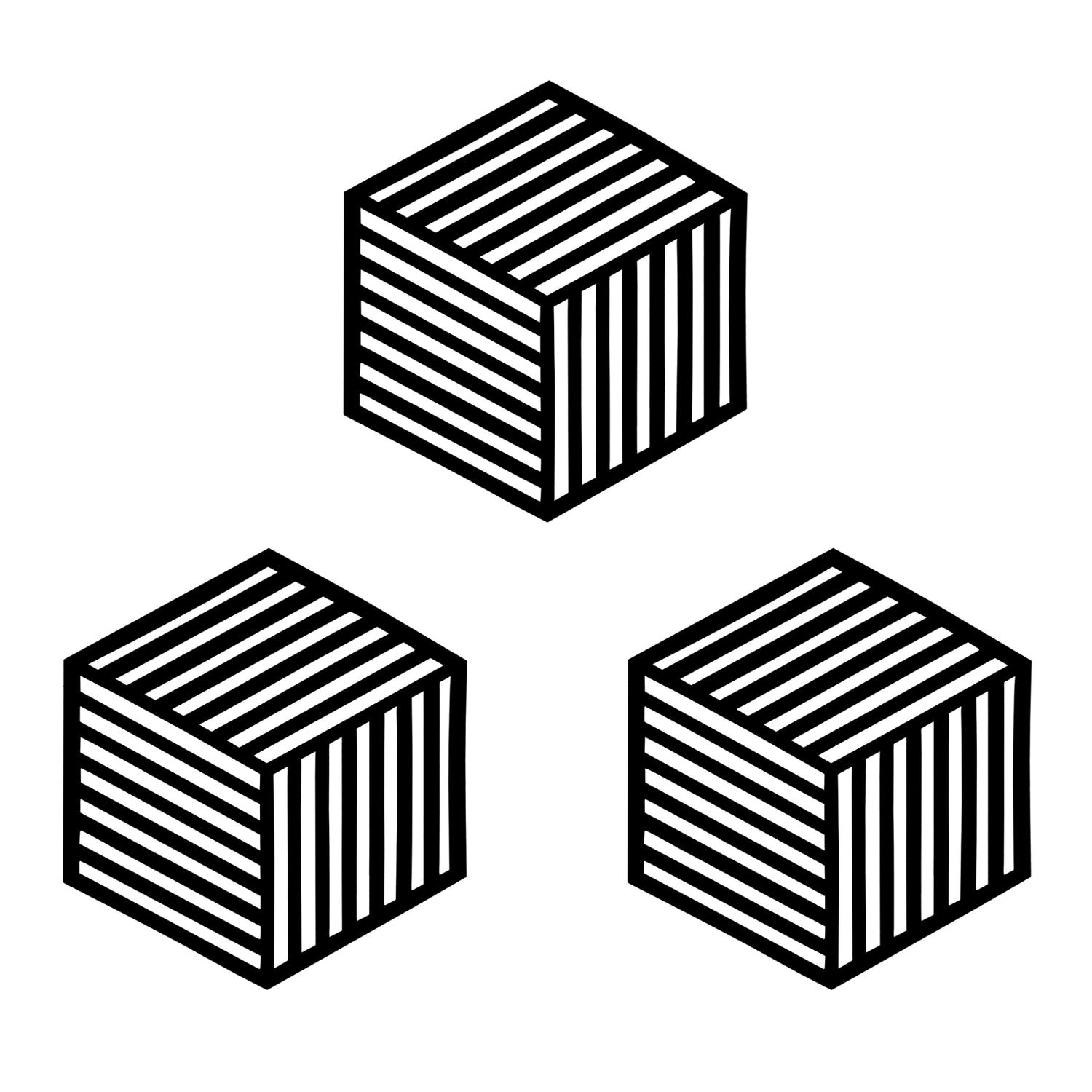 Krumble Siliconen pannenonderzetter Hexagon - Zwart - Set van 3