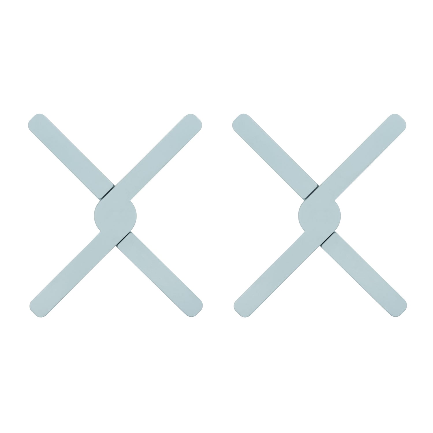 Krumble Opvouwbare siliconen pannenonderzetter - Blauw - Set van 2