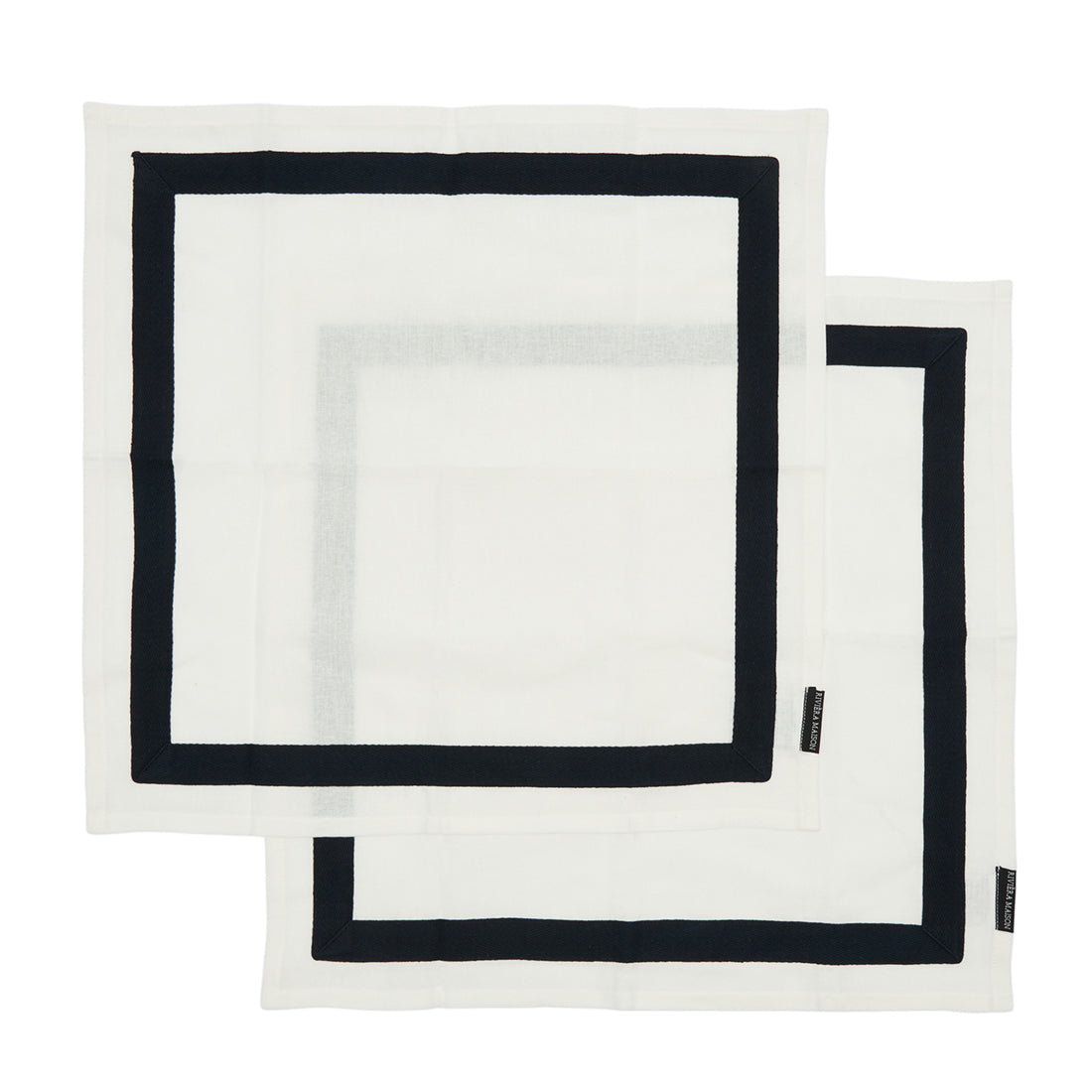 Riviera Maison Servetten RM Loft Beige|Zwart - 2 Stuks