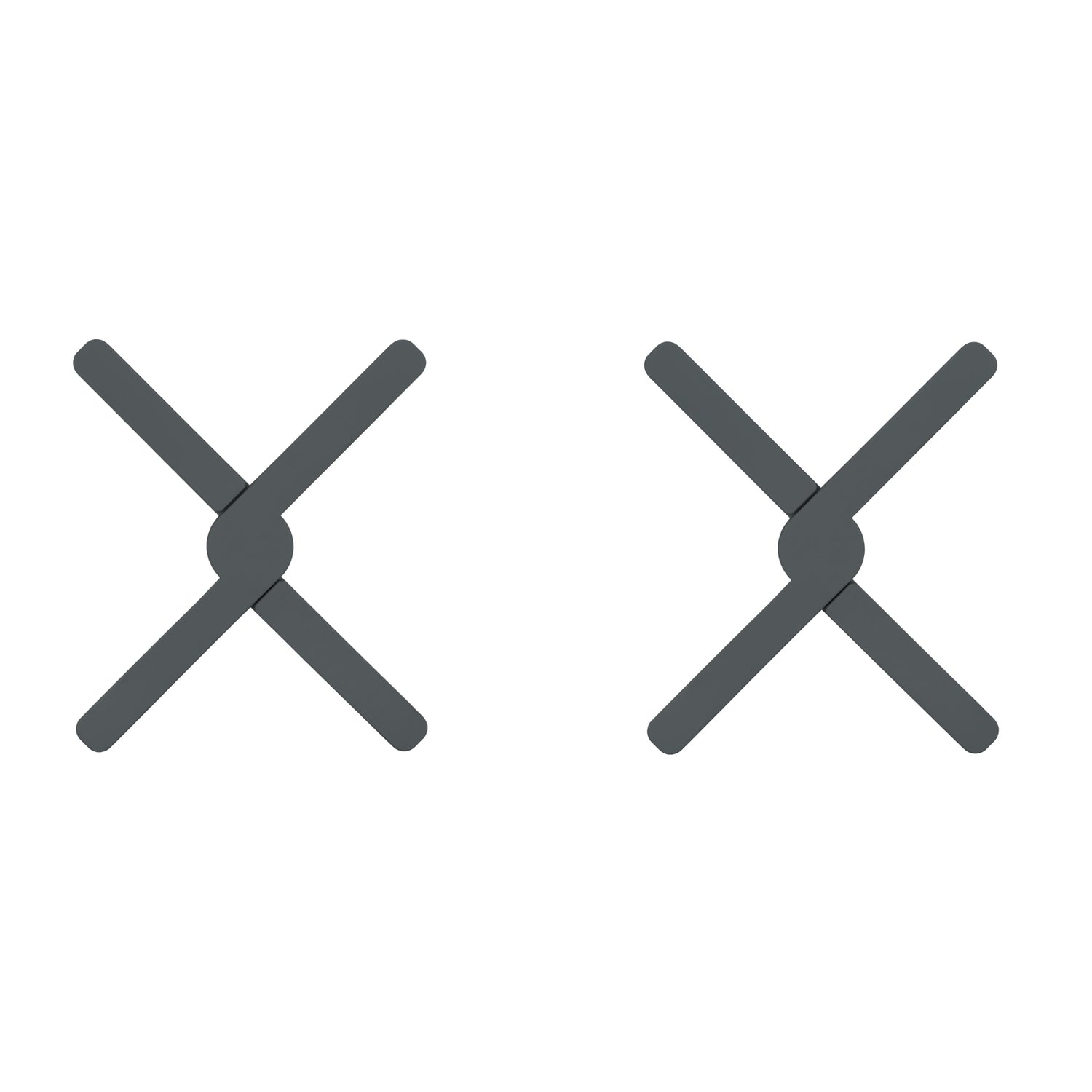 Krumble Opvouwbare siliconen pannenonderzetter - Antraciet - Set van 2