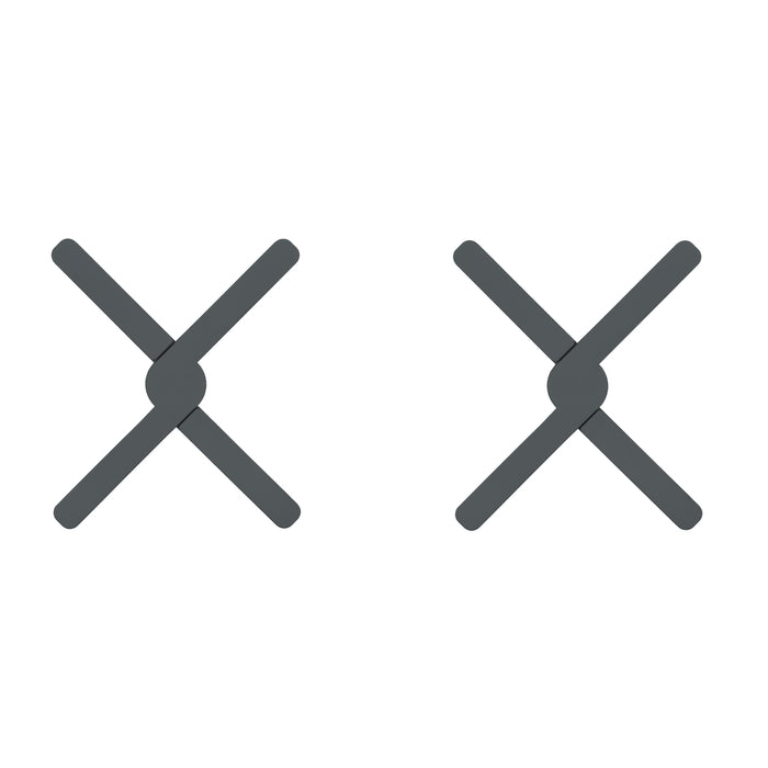 Krumble Opvouwbare siliconen pannenonderzetter - Antraciet - Set van 2