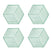 Krumble Pannenonderzetter Hexagon - Groen - Set van 4