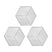 Krumble Pannenonderzetter Hexagon - Grijs - Set van 3