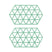 Krumble Siliconen pannenonderzetter Hexagon lang - Groen - Set van 2