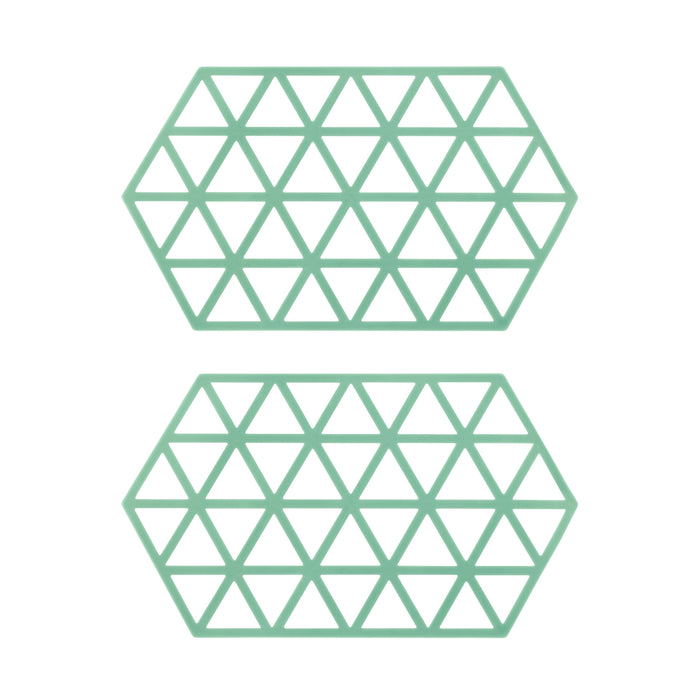 Krumble Siliconen pannenonderzetter Hexagon lang - Groen - Set van 2
