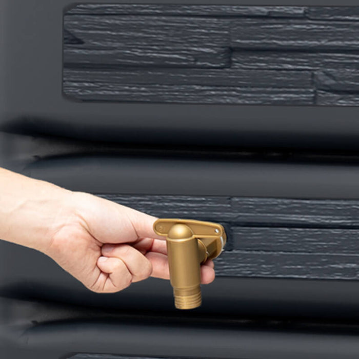 Garantia - Regenton ExtraSlim - Stone Decor - 400 liter - Antraciet