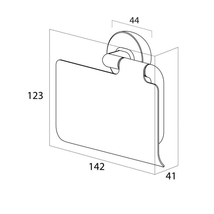 Tiger Cooper Toiletrolhouder met Klep - Goud