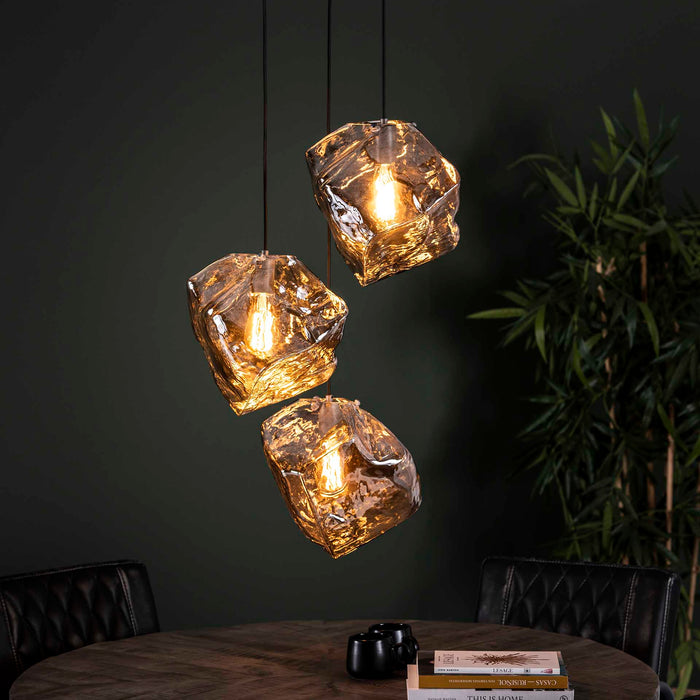 by fonQ  Rocky Hanglamp 3-lichts - Chrome