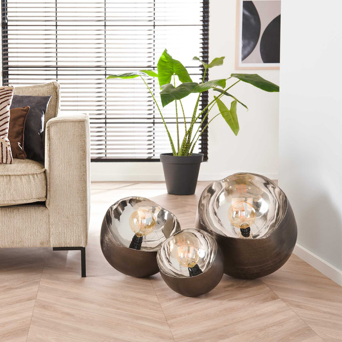 by fonQ  Logan Tafellamp - Ø 28 cm - Zwart/Nikkel