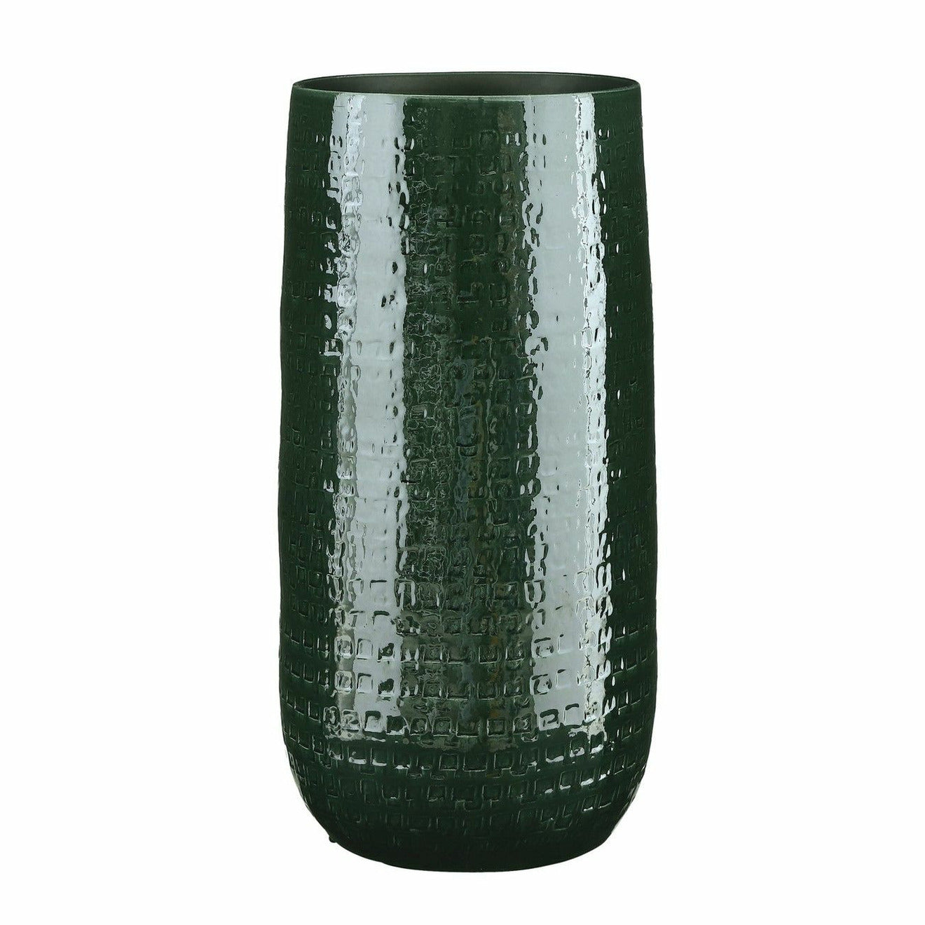 Mica Decorations Bloemenvaas - keramiek - relief - D25 x H50 cm