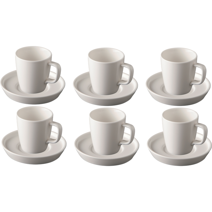 Palmer Koffiekop en schotel Da Vinci 16 cl 11 cm Offwhite 6 stuk(s)