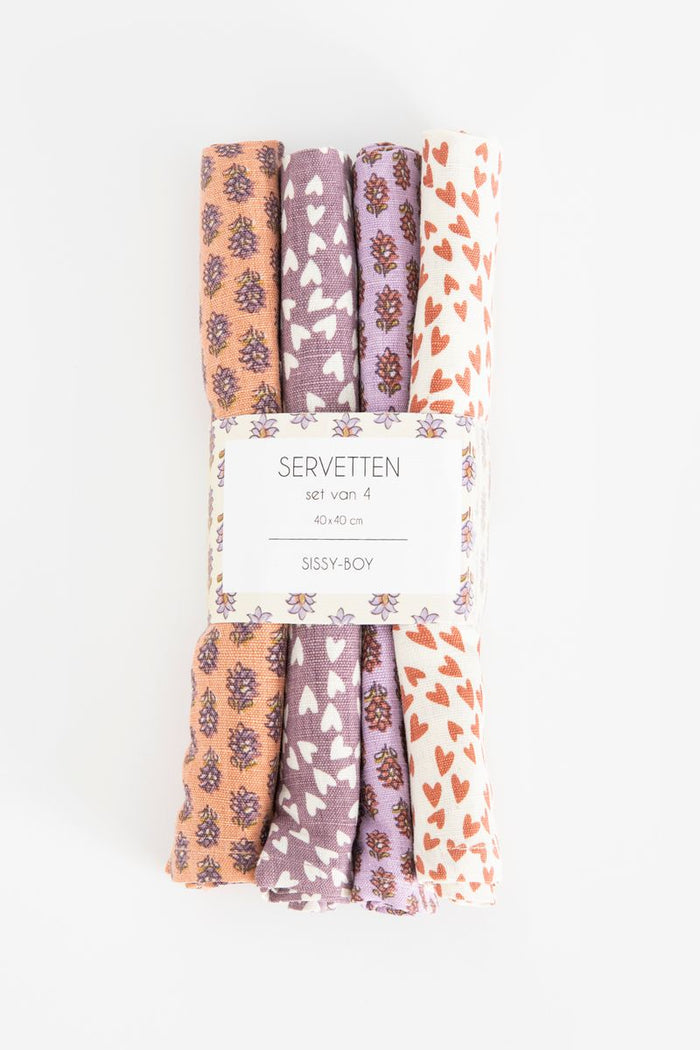 Sissy-Boy Set van 4 servetten in multicolor print