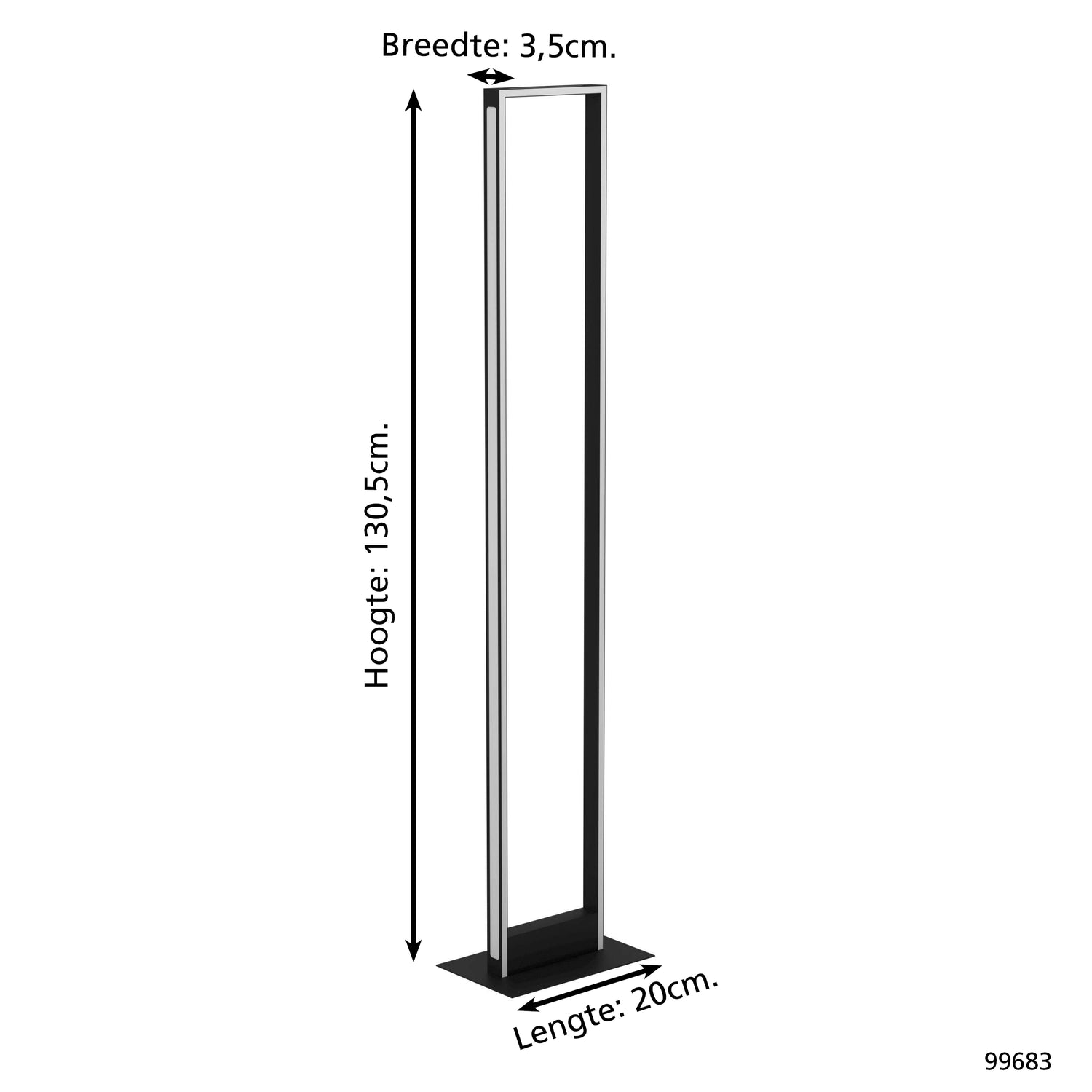 EGLO connect.z Salvilanas-Z Vloerlamp - 130,5 cm - Zwart|Wit